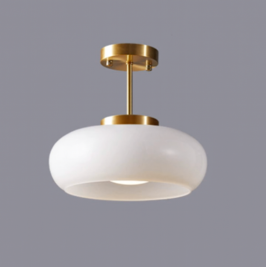Vintage Glass LED Ceiling Light 12W Modern Minimalist Flush Mount