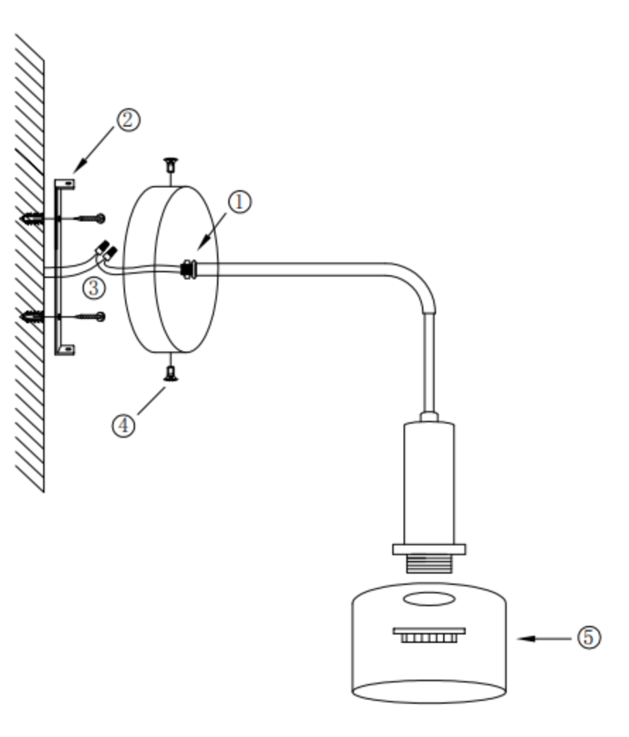 Vintage Brass Tulip Glass Wall Sconce 1-Light Classic Wall Light