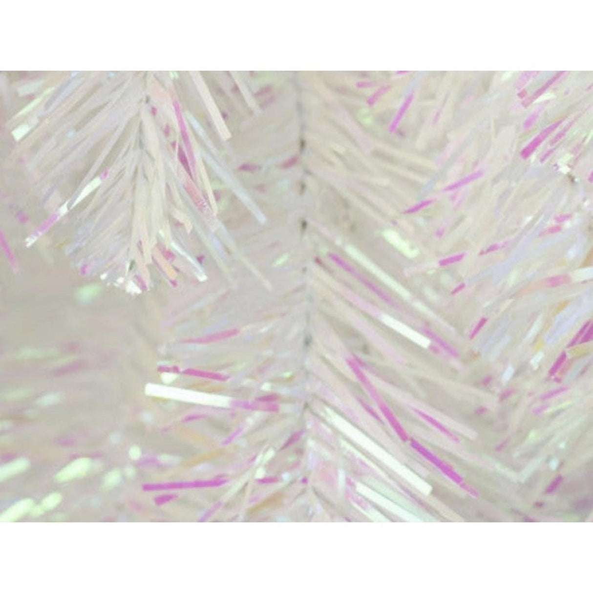 30" Metallic Teardrop Swag: Iridescent White