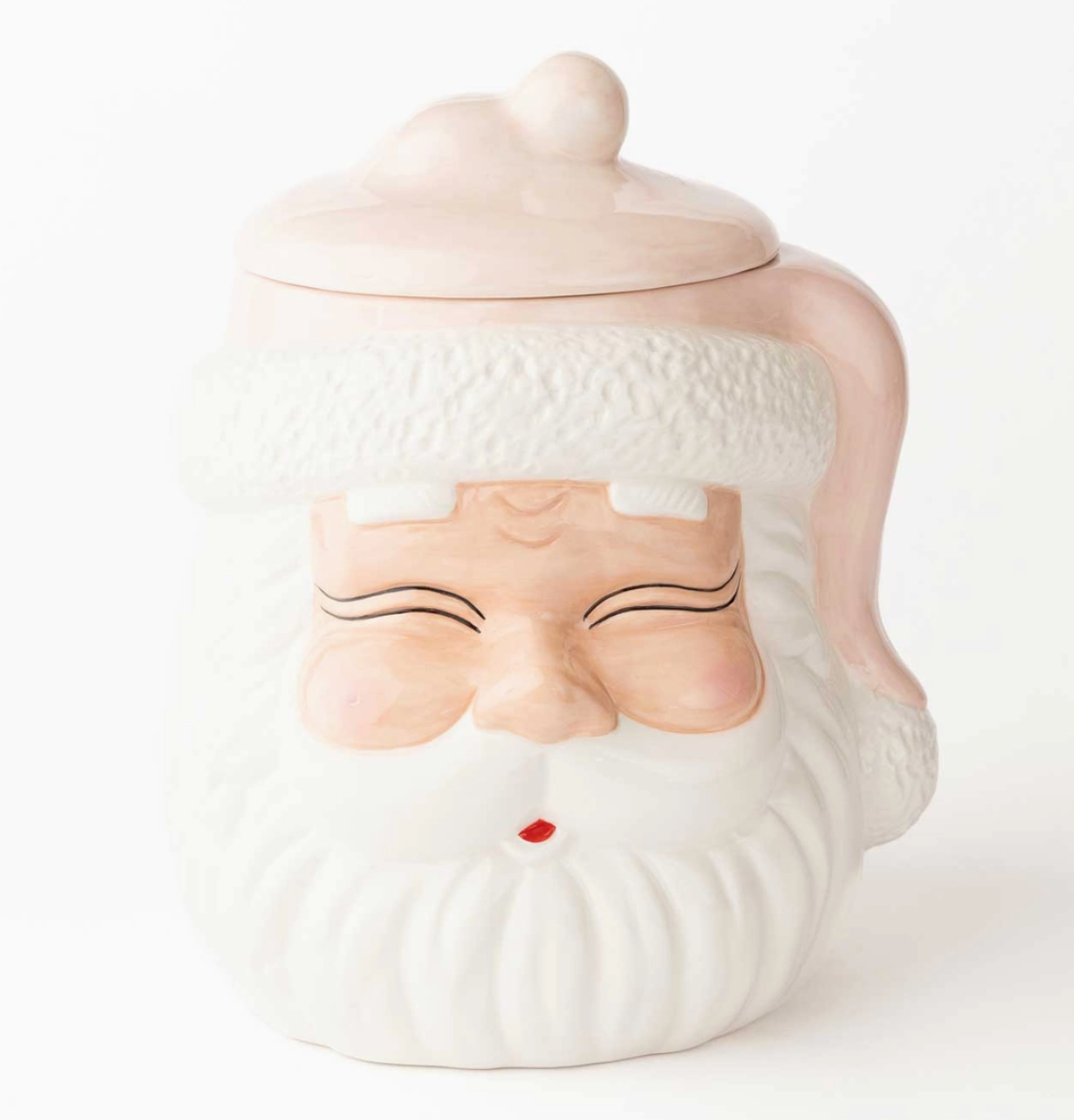 PINK SANTA COOKIE JAR