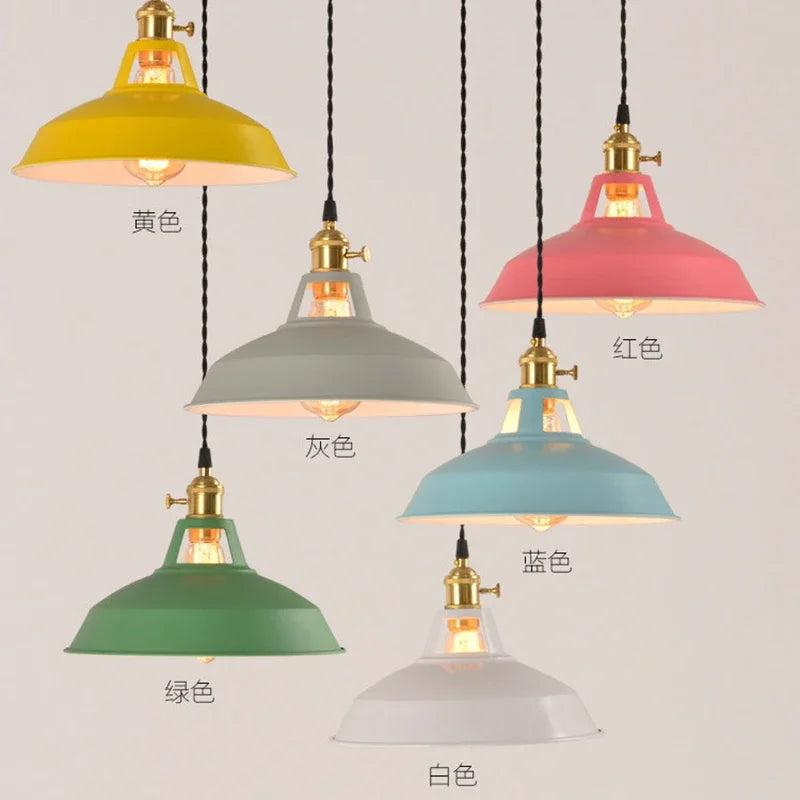26cm LED Pendant Light 7-Color Dimmable with Scandinavian Wood Decor