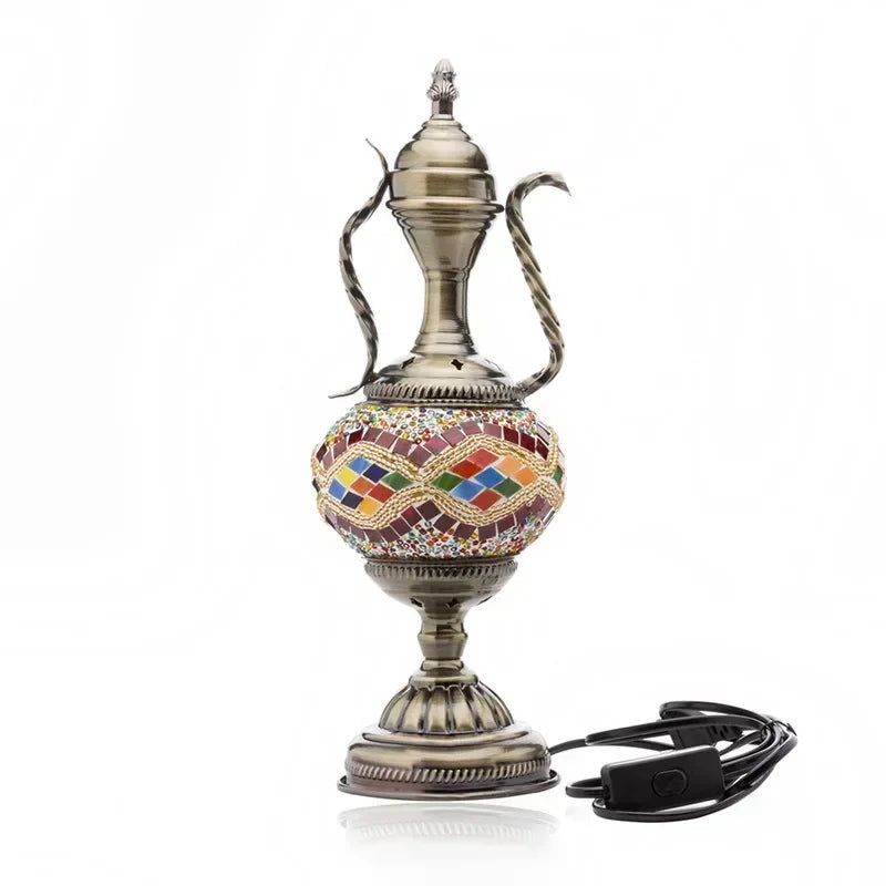 Turkish Retro Coffee Pot LED Desk Lamp Decorative Night Light Home Decor