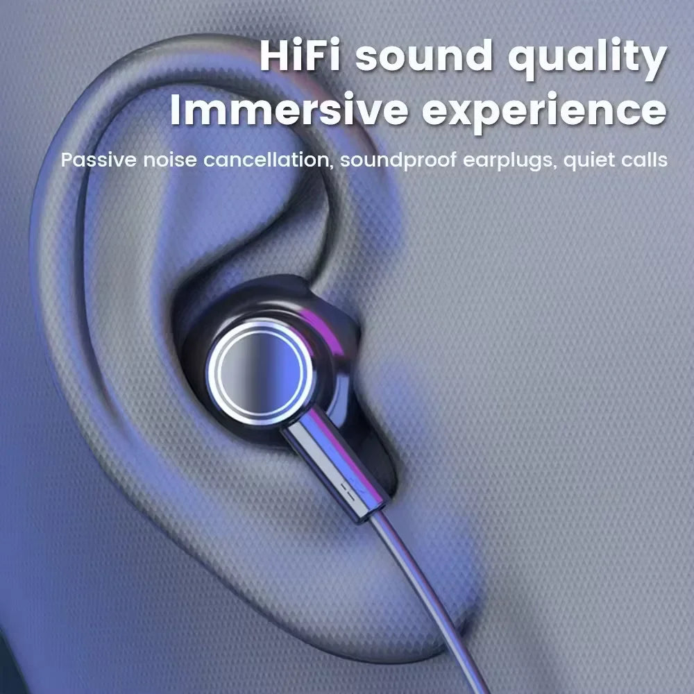 Wireless Earphones 5.3 – Neckband Bluetooth Headphones LED Stereo Sports Earbuds