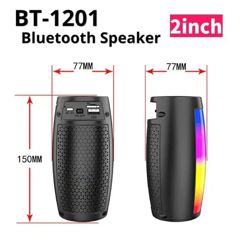 Portable Wireless Bluetooth Speaker with Deep Bass Loud Sound for Outdoor Home