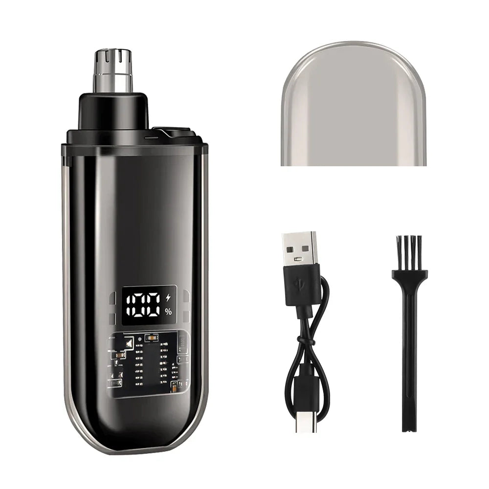 Electric Nose Hair Trimmer USB Rechargeable Ear & Nose Hair Remover for Men