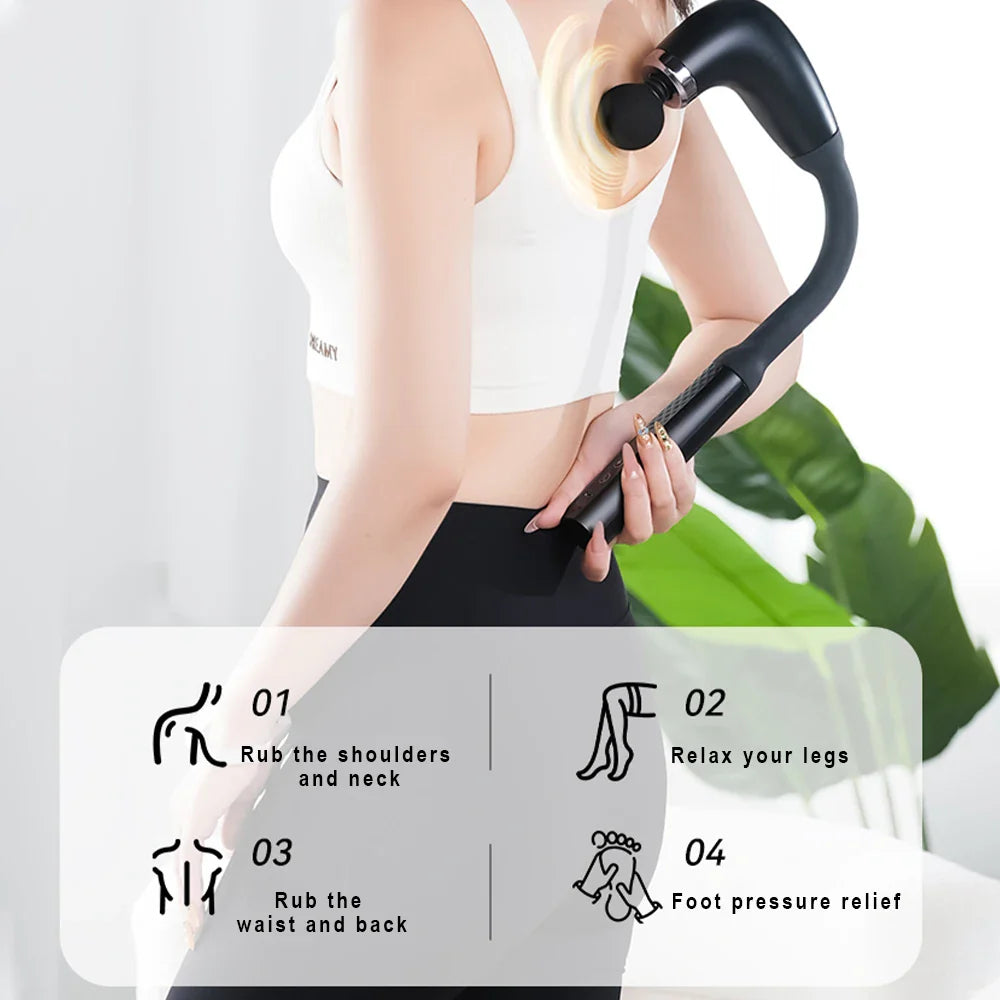 2025 Smart Fascia Massage Gun Electric Muscle Massager Handheld Back Hammer Tool