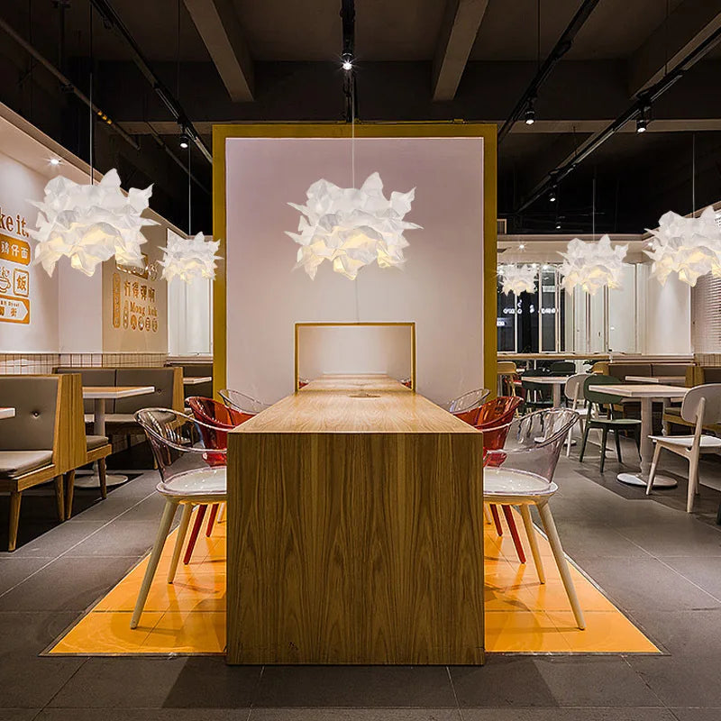 Handmade Paper Pendant Light E27 DIY Hanging Ceiling Lamp for Restaurant Shop XL