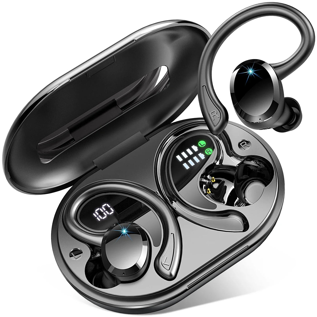 Wireless Bluetooth 5.3 Earbuds Stereo Bass In-Ear Noise Cancelling IP7 Waterproof