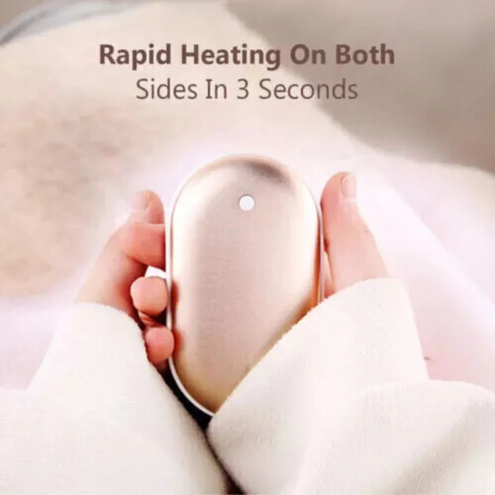 2-Pack 10000mAh USB Rechargeable Hand Warmers Power Bank Electric Fast Heater