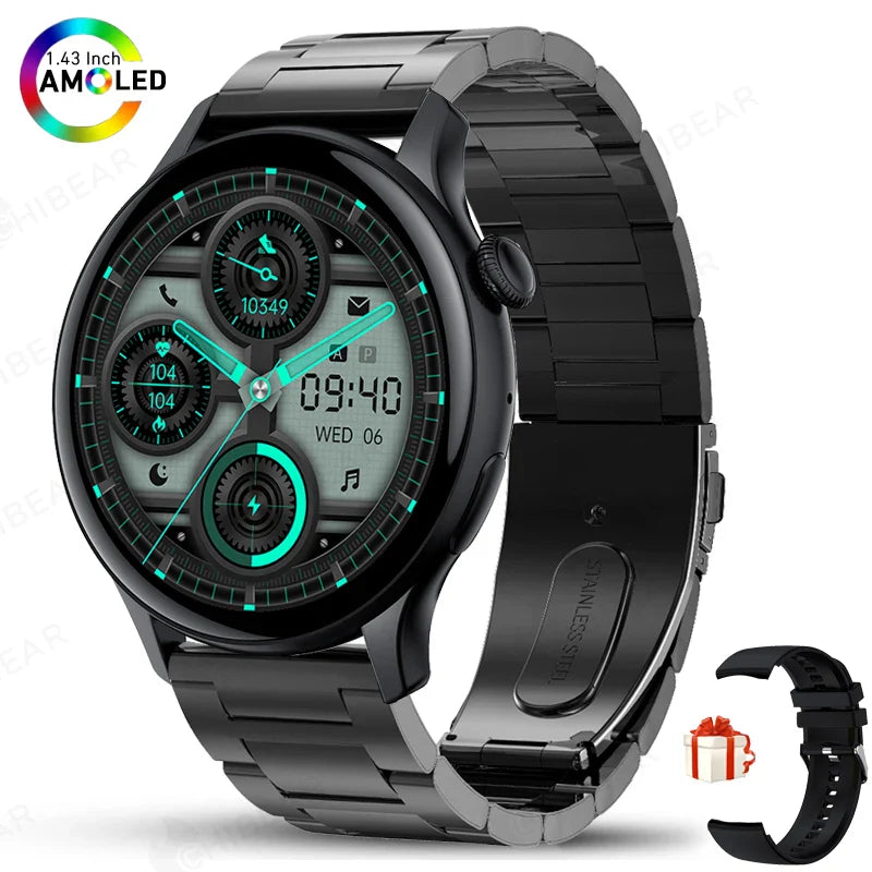 2025 AMOLED Smartwatch for Women Health Monitor AI Voice Bluetooth Call Watch