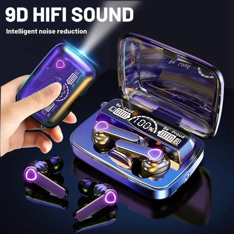 Wireless Bluetooth Earbuds with LED Display Touch Control Sports In-Ear Headset