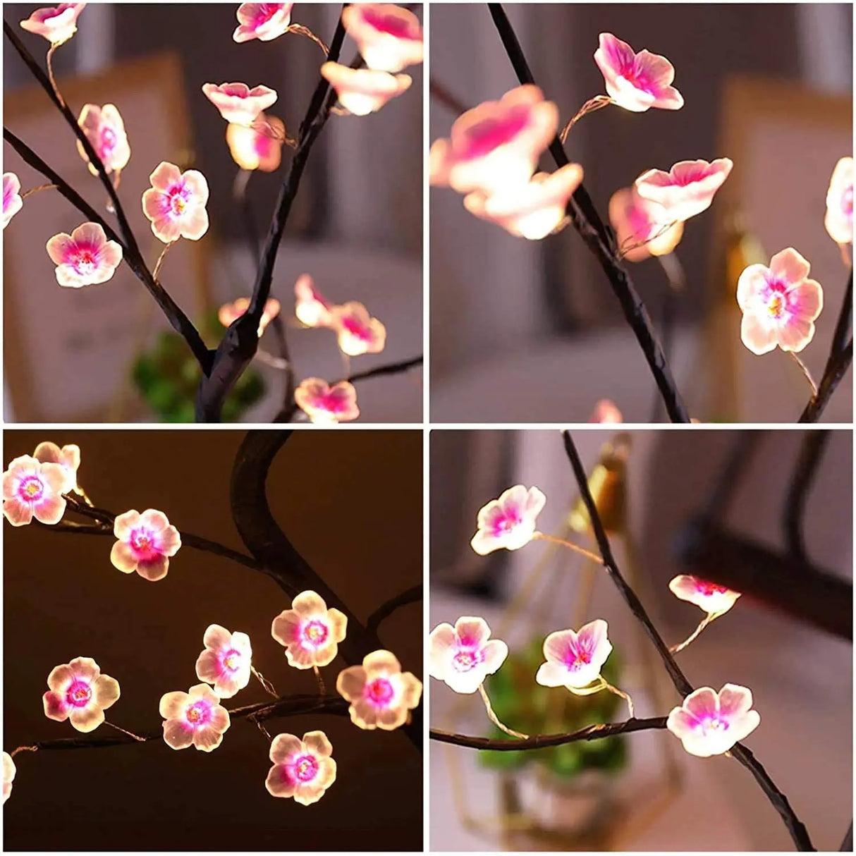 Cherry Blossom Tree LED Night Light USB Battery Touch Lamp Desktop Home Decor