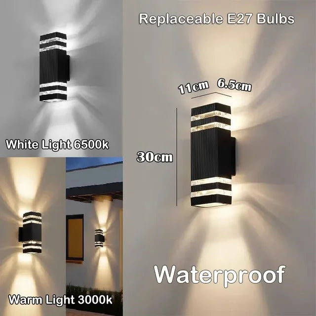 LED Outdoor Waterproof Wall Light Decor Socket External Stairs Fitter Holder E27 Lighting Bedroom Fixture Home Lamp Wall Street