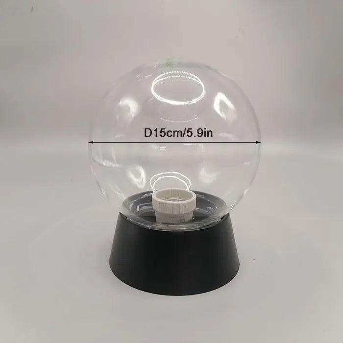 Outdoor Post Lamp Black Globe Fence Deck Pillar Light for Yard Porch