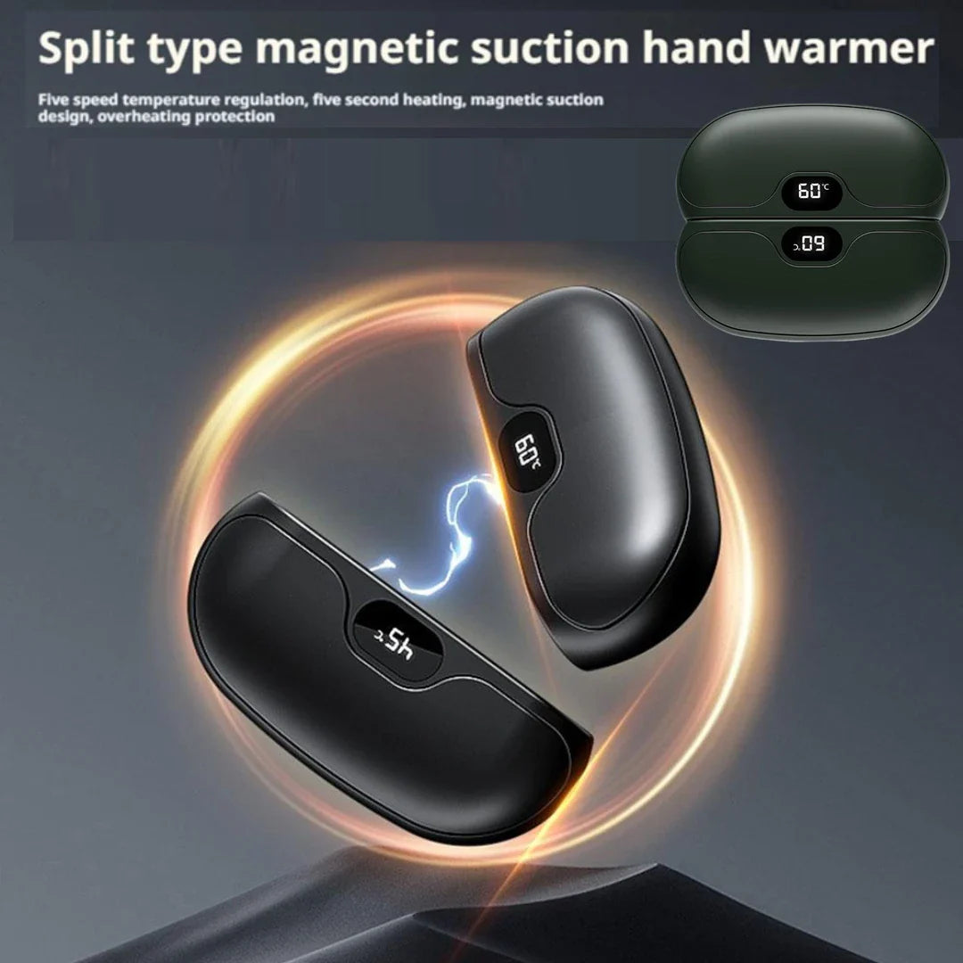 2-in-1 Magnetic Rechargeable Hand Warmer Fast Heating Pocket Heater for Winter