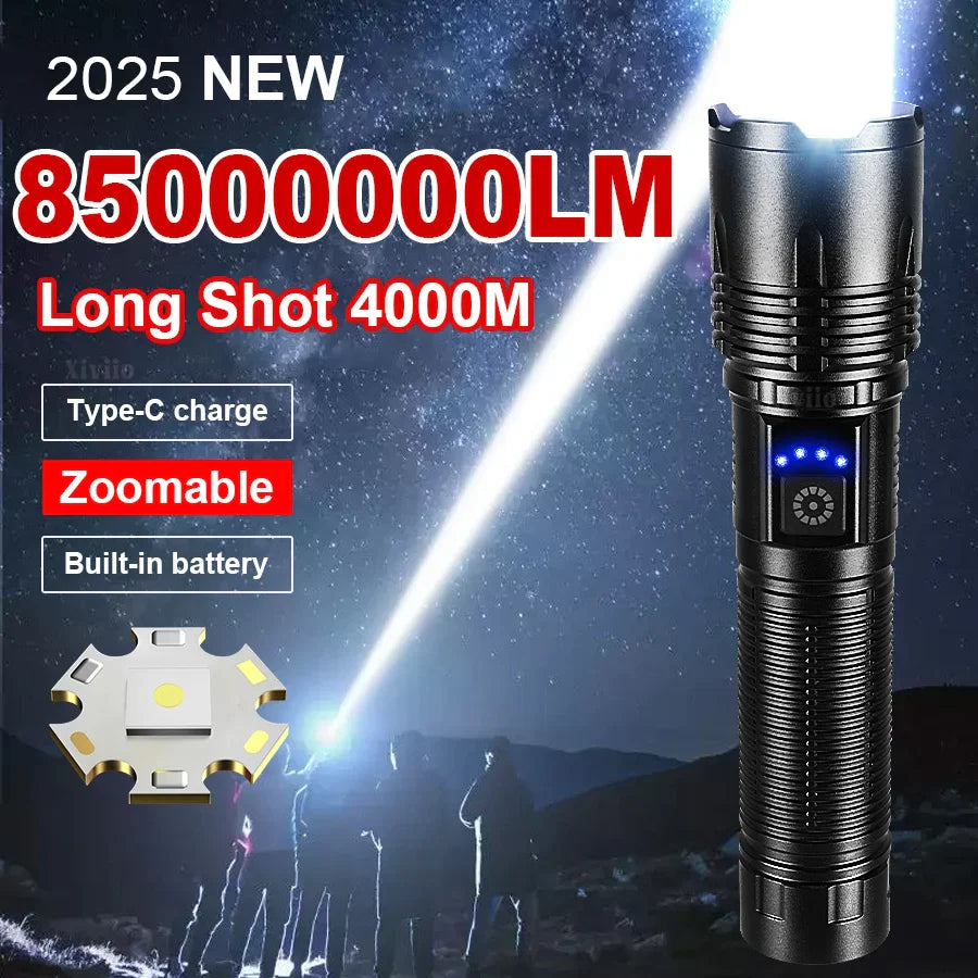 Ultra Bright Rechargeable LED Flashlight Tactical Torch Outdoor Camping