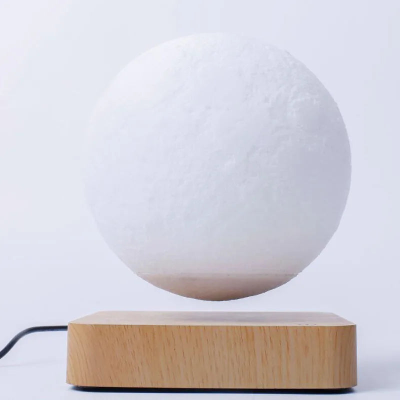 3D Floating Moon Lamp Magnetic Levitating LED Night Light Rotating Desk Decor