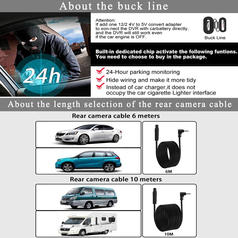 10 Inch 4K Dash Cam Rearview Mirror CarPlay Android Auto GPS WiFi DVR Dual Cam