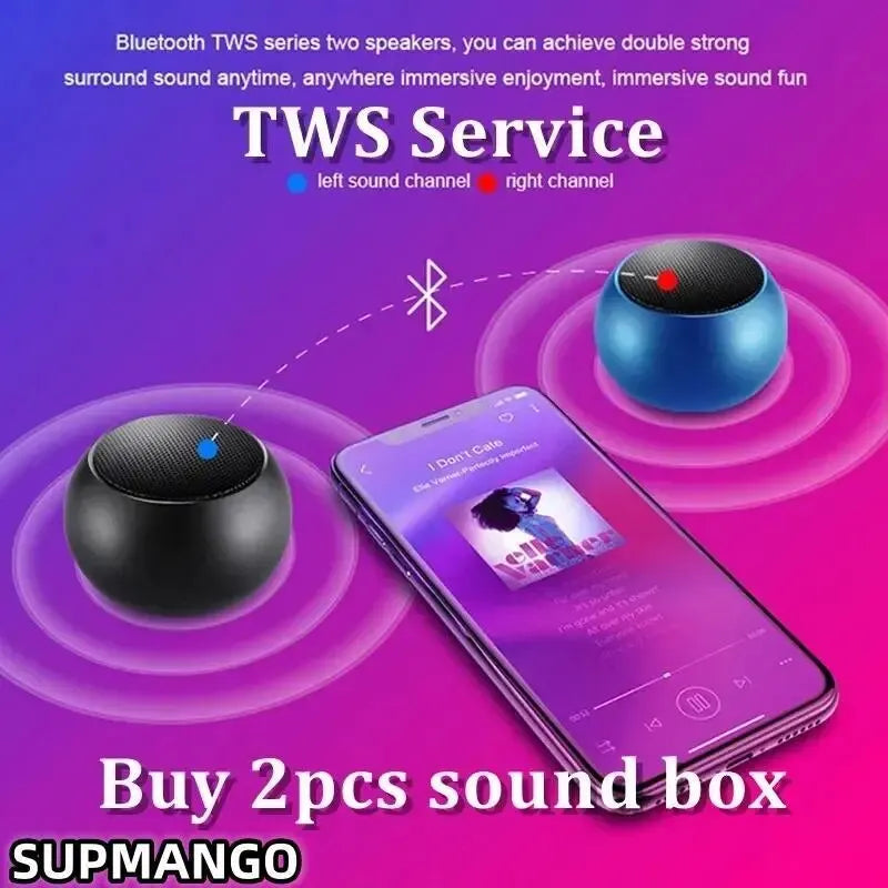 Portable Wireless Bluetooth Speaker Mini Subwoofer Heavy Stereo Outdoor Steel
