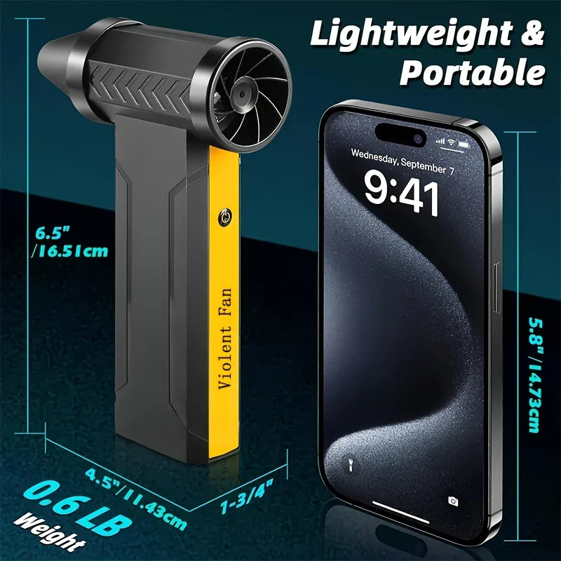 800,000RPM Turbo Air Blower – Brushless High-Speed USB Rechargeable Dust Fan