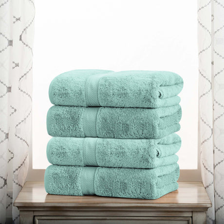 Egyptian Cotton Plush Heavyweight Bath Towel Set of 4