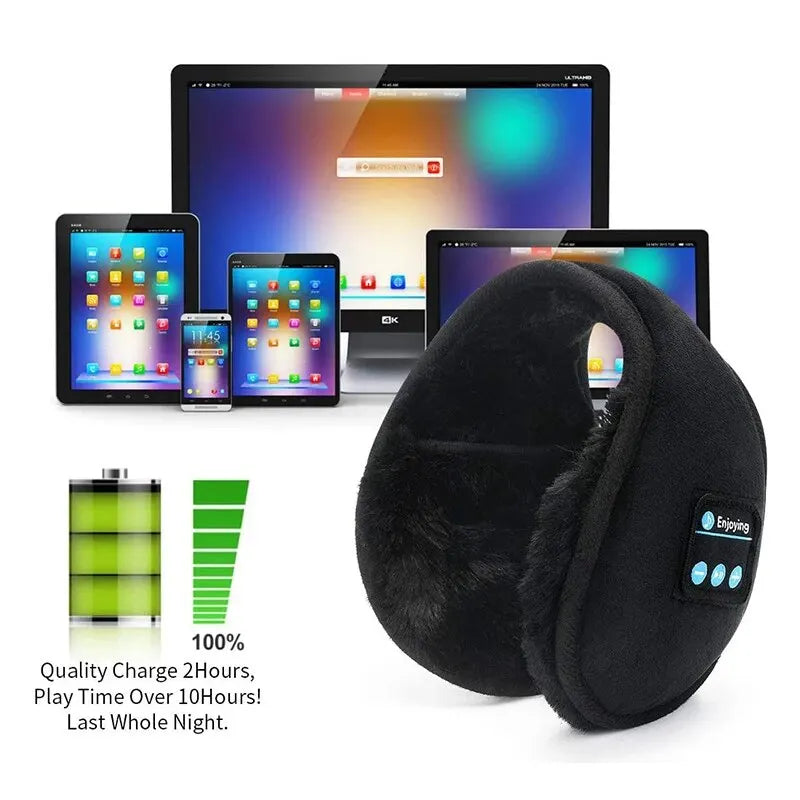 Bluetooth Wireless Music Earmuffs Winter Warm Velvet Sports Ear Muffs for Running