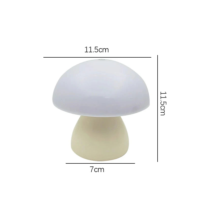 Mushroom LED Table Lamp Touch Rechargeable Desk Night Light Nordic Bedroom Decor