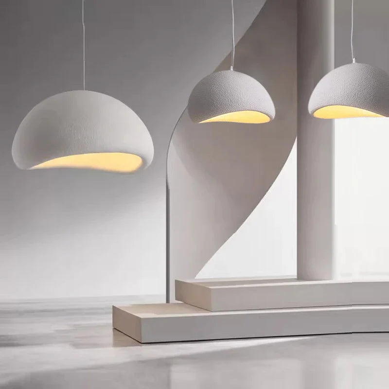 Moktan Sabai Nordic Wabi Sabi LED Chandelier – E27 Pendant Light for Kitchen & Bar