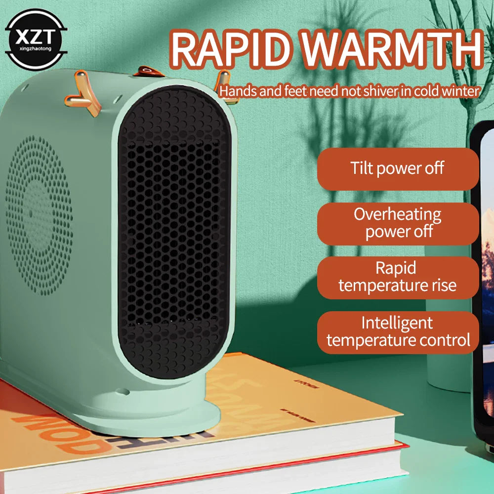 500W Desktop Electric Heater Smart Thermostat Fan Heater Fast Heating for Home
