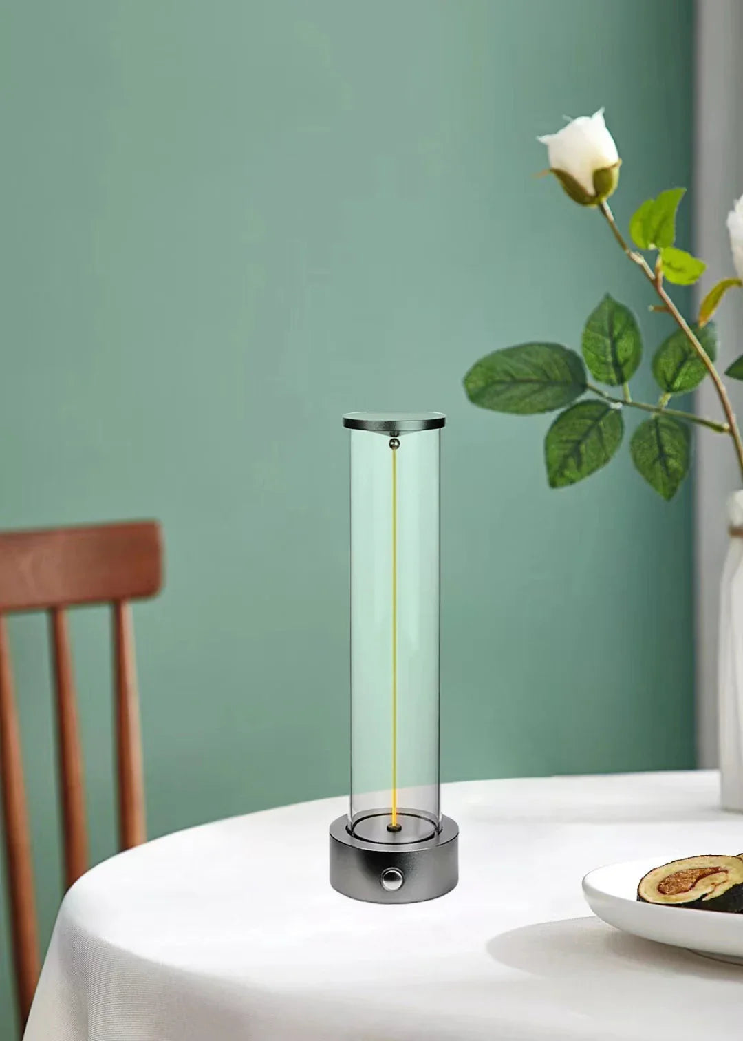 Minimalist Touch Bedside Table Lamp Cordless LED Nightstand Light Dimmable