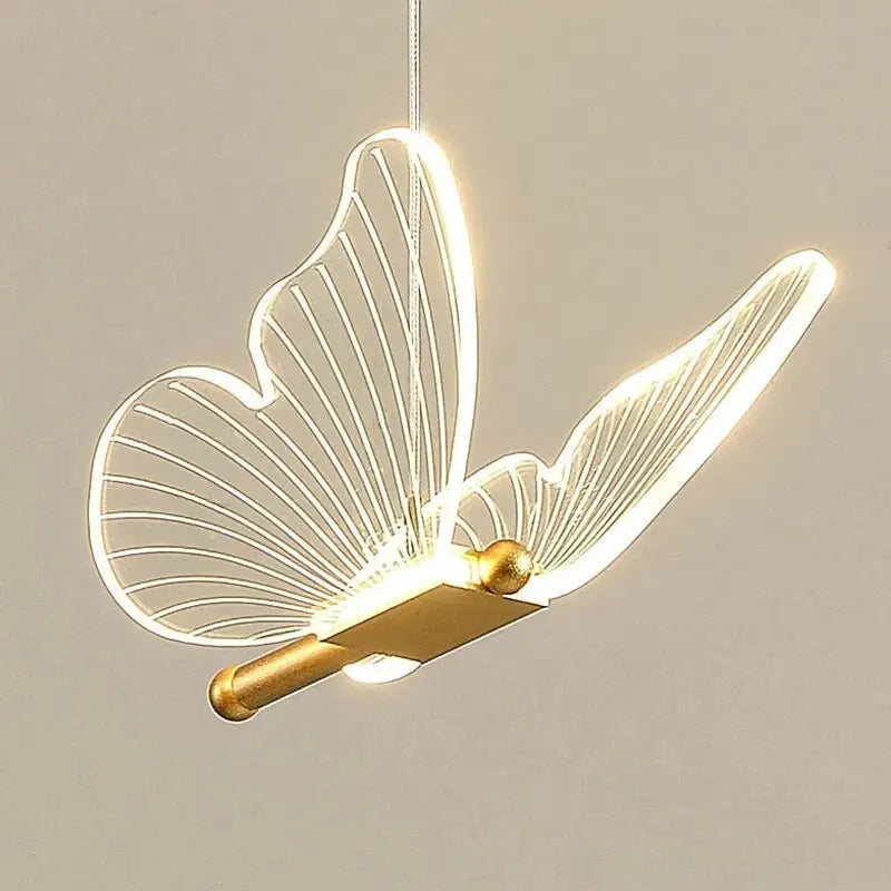 Moktan Sabai Nordic Butterfly LED Pendant Lamp – Modern Bedroom Ceiling Light