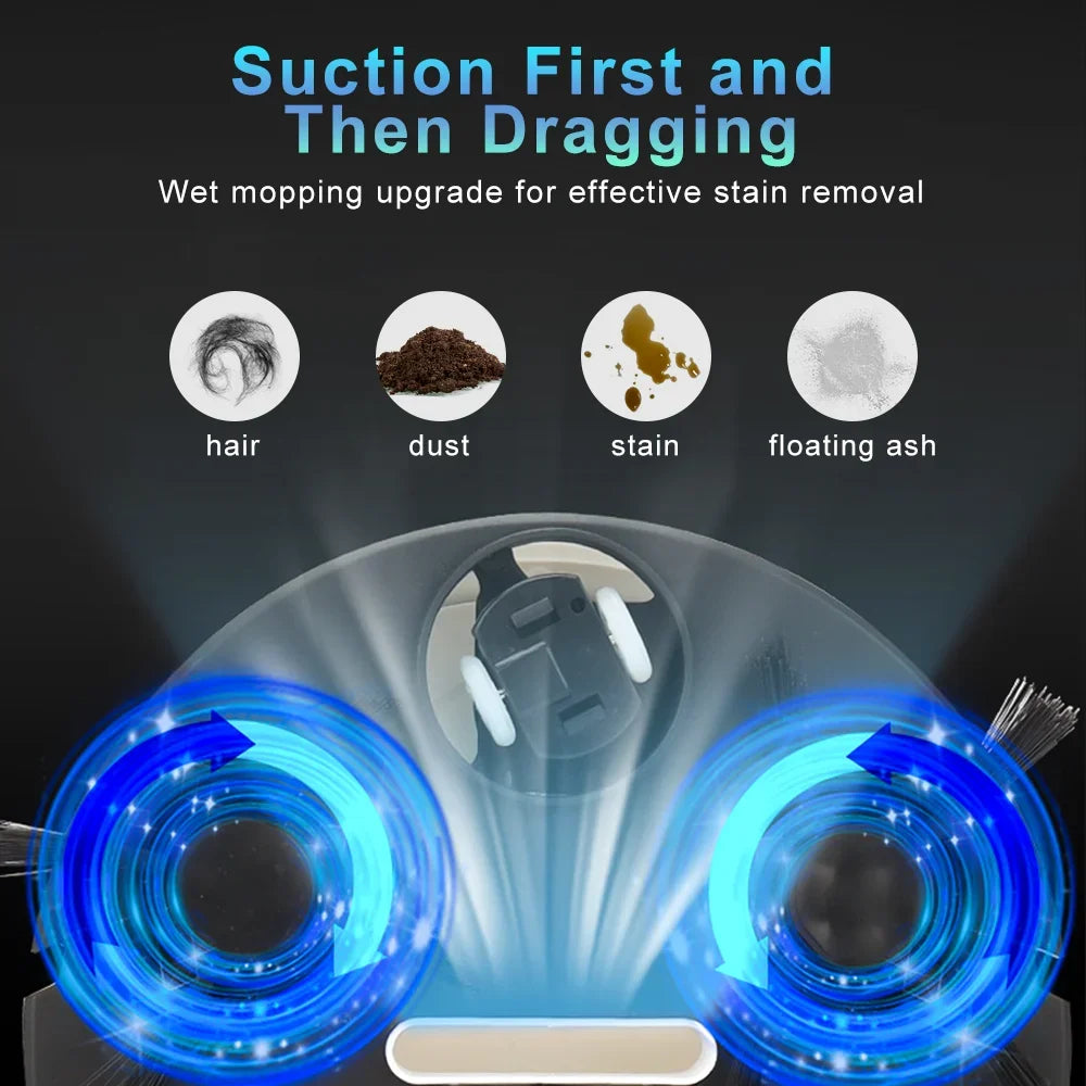 Automatic Sweeping Robot Vacuum – 3-in-1 Mop, Suction & Smart Home Cleaner