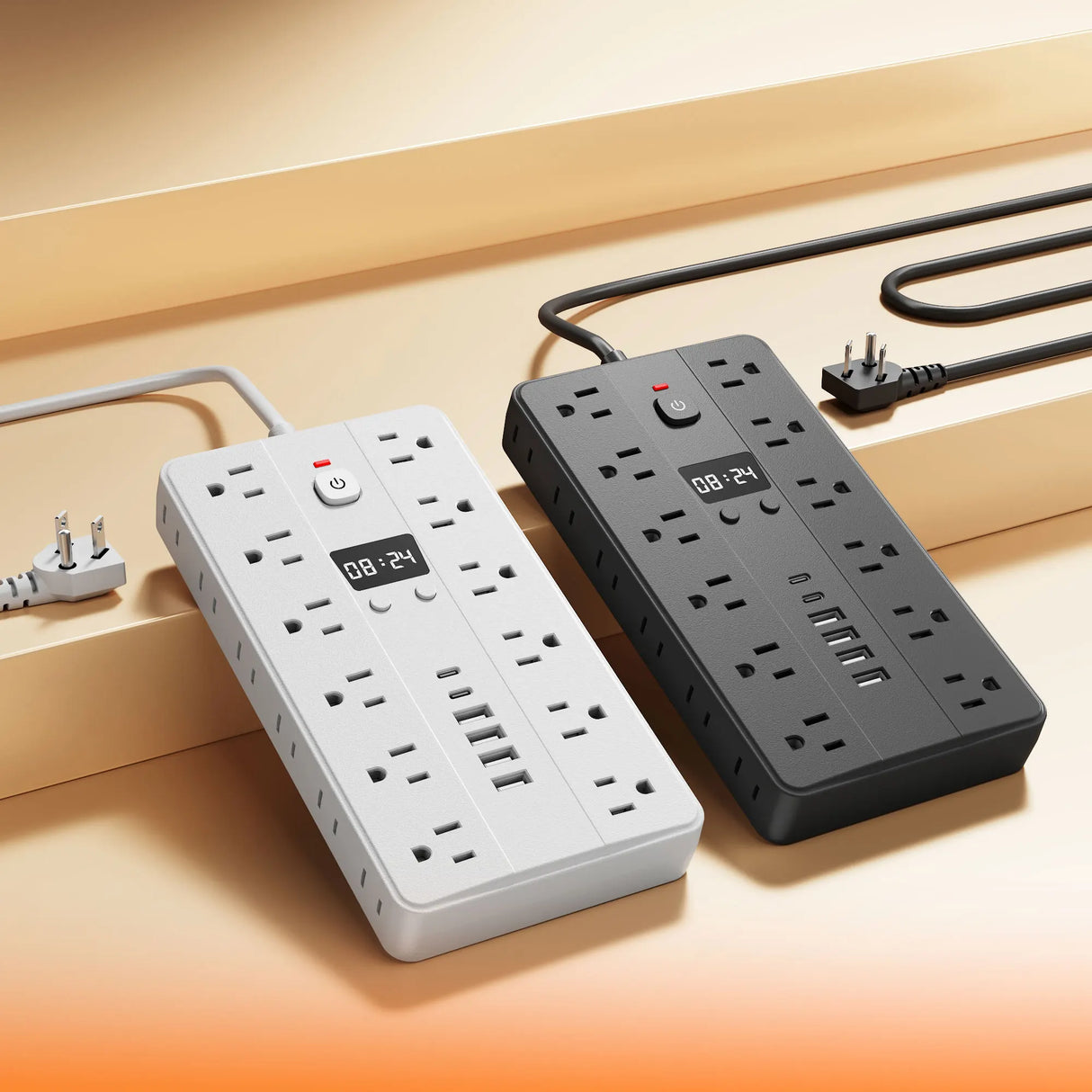 31-in-1 Power Strip Multi Outlet with USB Charging Ports and USB-C Fast Charging
