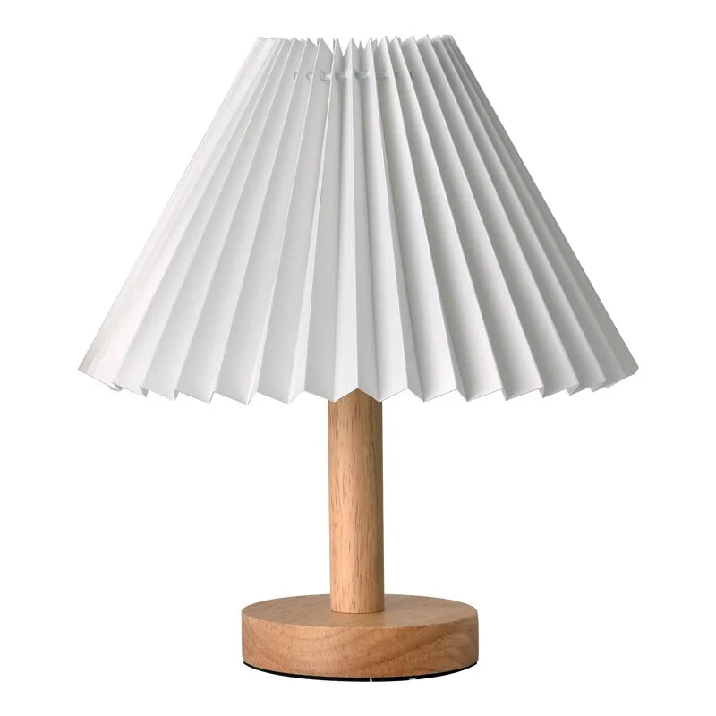 Nordic Pleated LED Table Lamp Foldable USB DIY Bedside Night Light Home Decor