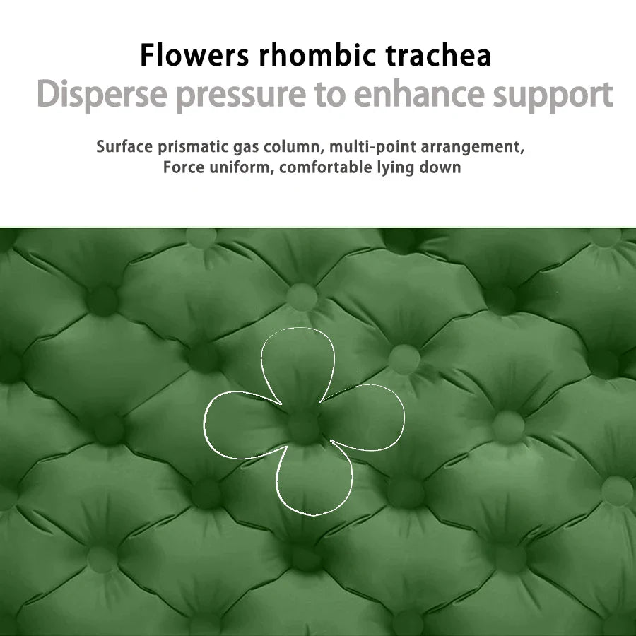 2025 Upgrade Double Air Mattress Camping Inflatable Bed Built-in Pump Waterproof