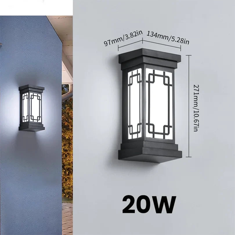 LED Outdoor Wall Light – IP66 Waterproof Motion Sensor Lamp for Porch & Garden