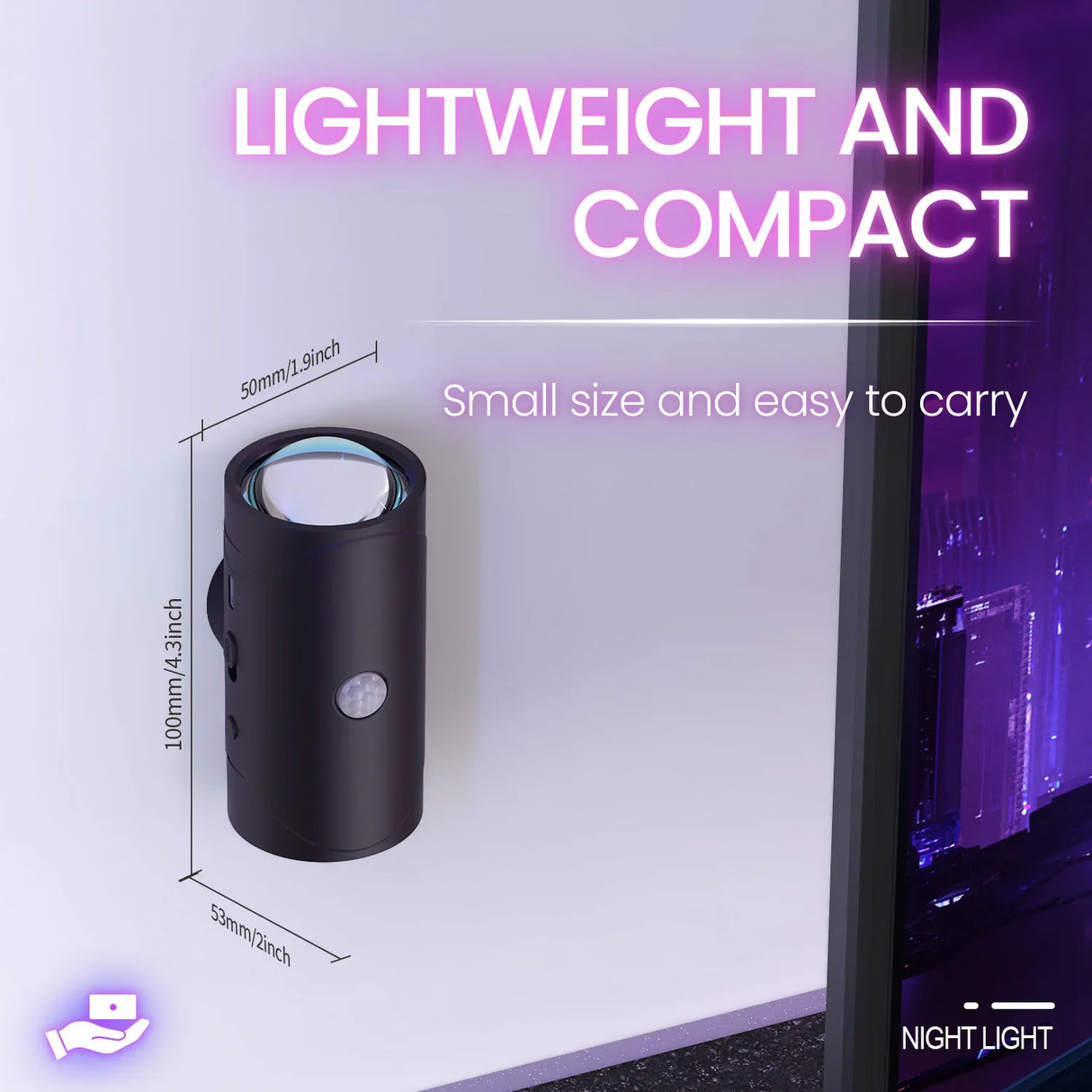 LED Motion Sensor Wall Light Rechargeable Cordless Up Down Lighting Indoor