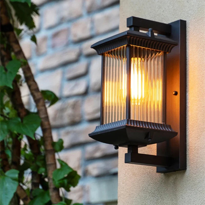 Outdoor Waterproof Metal Wall Lamp AC90-260V Exterior Porch Garden Villa Light