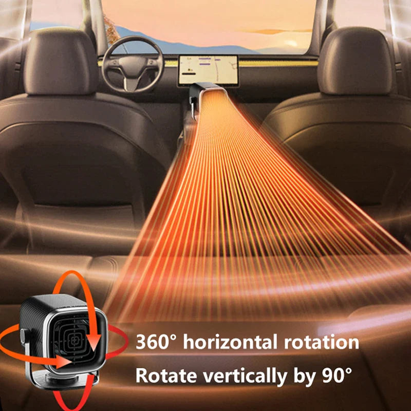 12V 24V Car Heater Fast Windshield Defroster Portable Winter Demister 150W