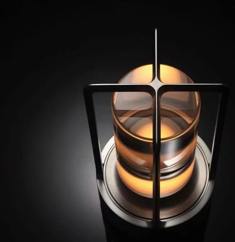 LED Rechargeable Touch Table Lamp Crystal Aluminum Night Light for Home & Restaurant
