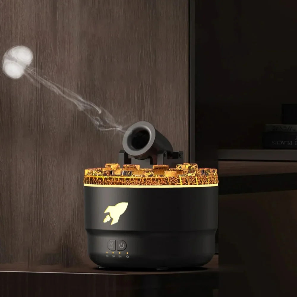 Volcanic Aromatherapy Humidifier Jellyfish Spray Diffuser with 7 Color Night Light
