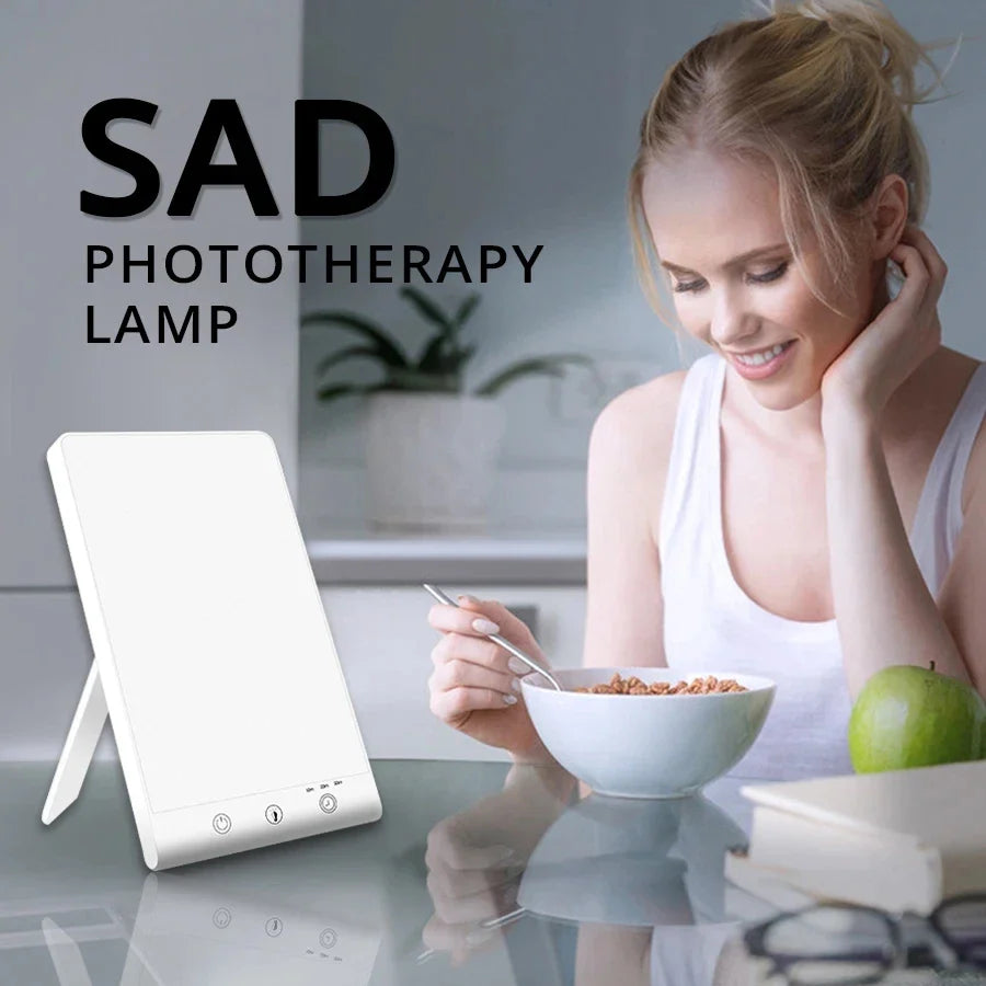 10000 Lux SAD Light Daylight Therapy Lamp Touch Dimmable UV-Free Happy Mood Light