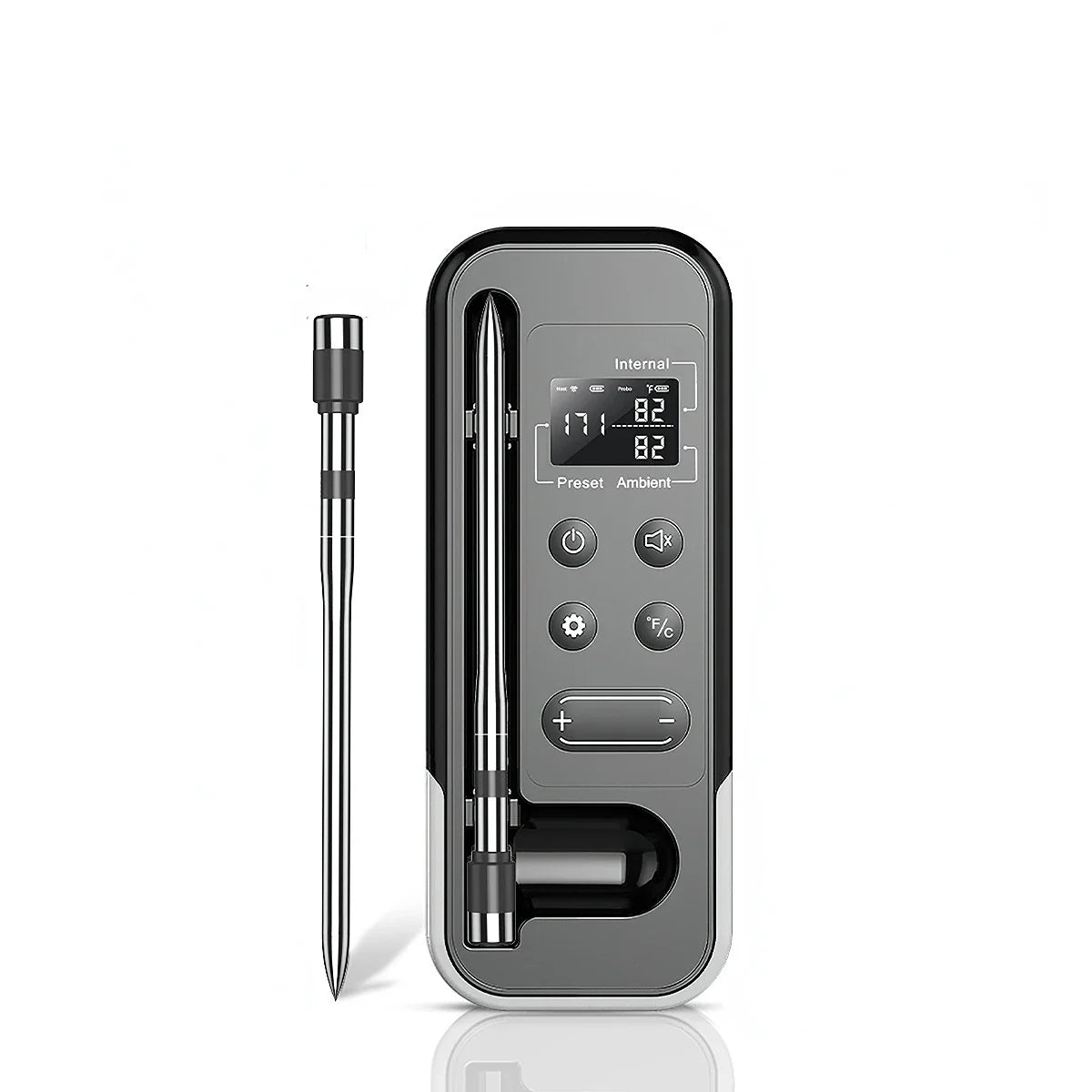 Smart Bluetooth BBQ Meat Thermometer Wireless Probe Grill Oven Alarm