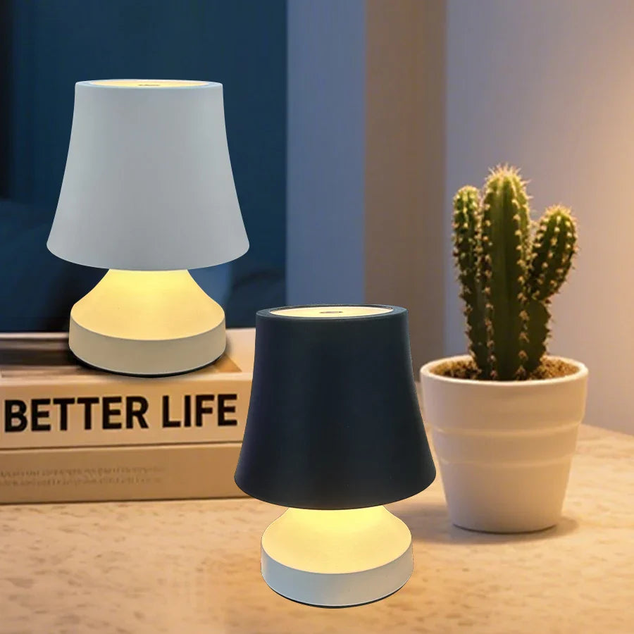 Rechargeable LED Desk Lamp 3-Color Adjustable Bedside Table Light Modern Decor