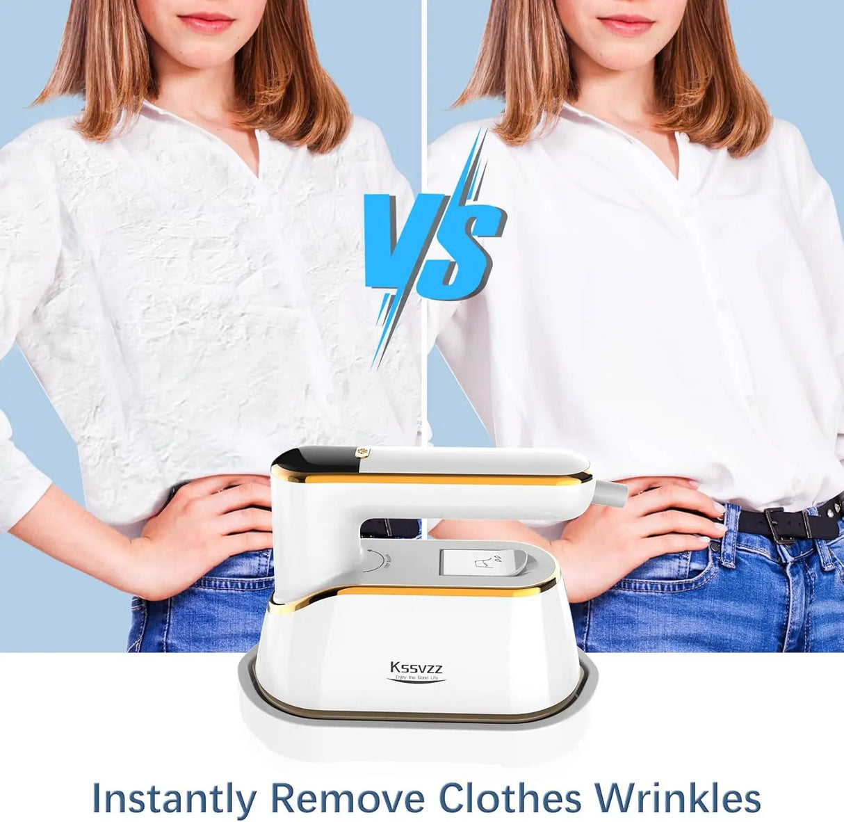 Portable 1200W Handheld Garment Steamer LCD Display 4 Modes Travel Home