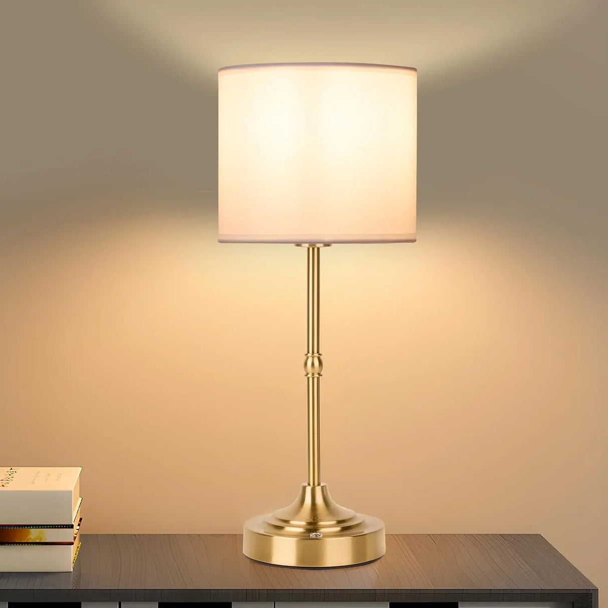 LED Touch Table Lamp Rechargeable Cordless Dimmable Bedside Reading Light