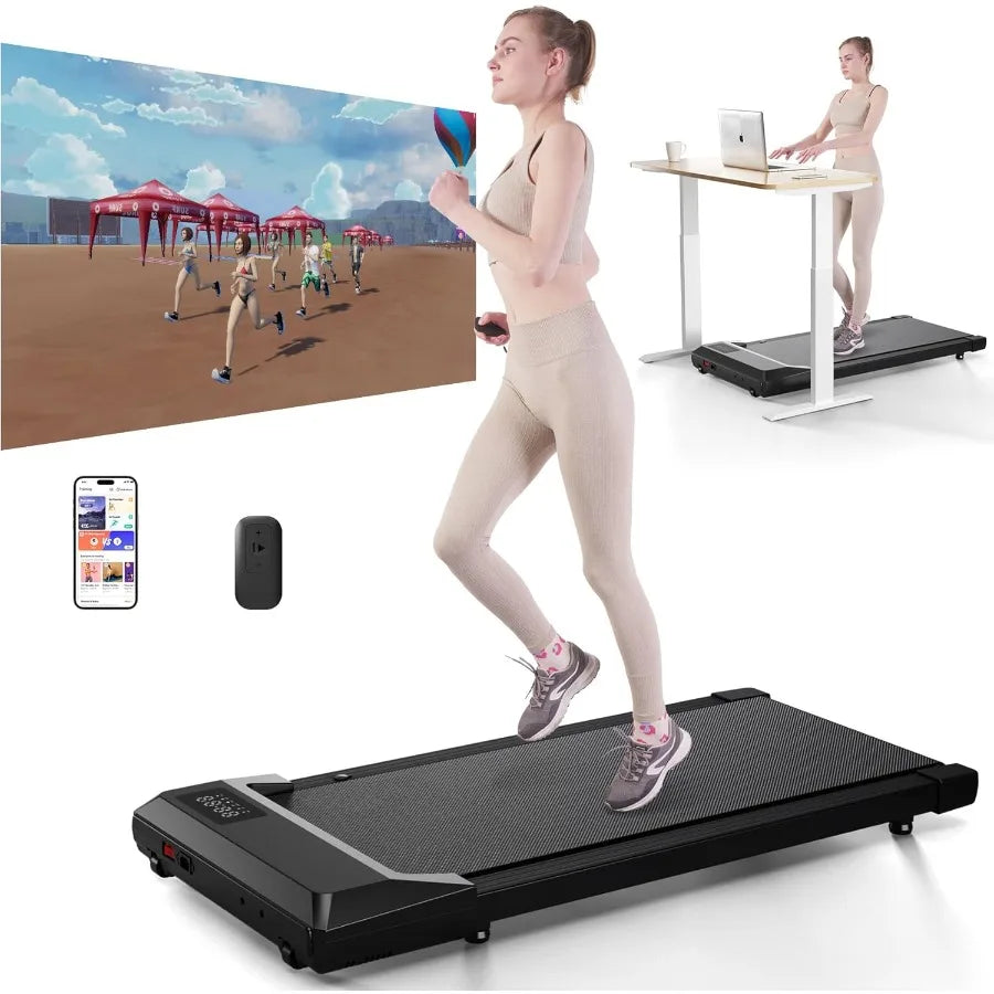 Under Desk Treadmill Walking Pad 3 in 1 Portable 2.5HP Quiet Home Office