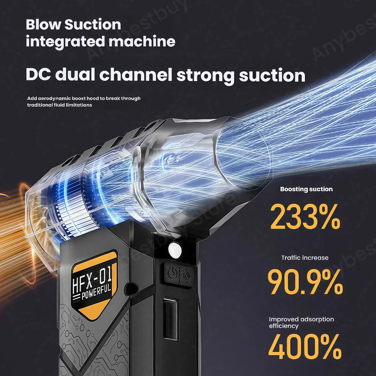 Wireless Air Blower – HFX-01 Turbo Compressed Duster with Strong Airflow & Power Bank