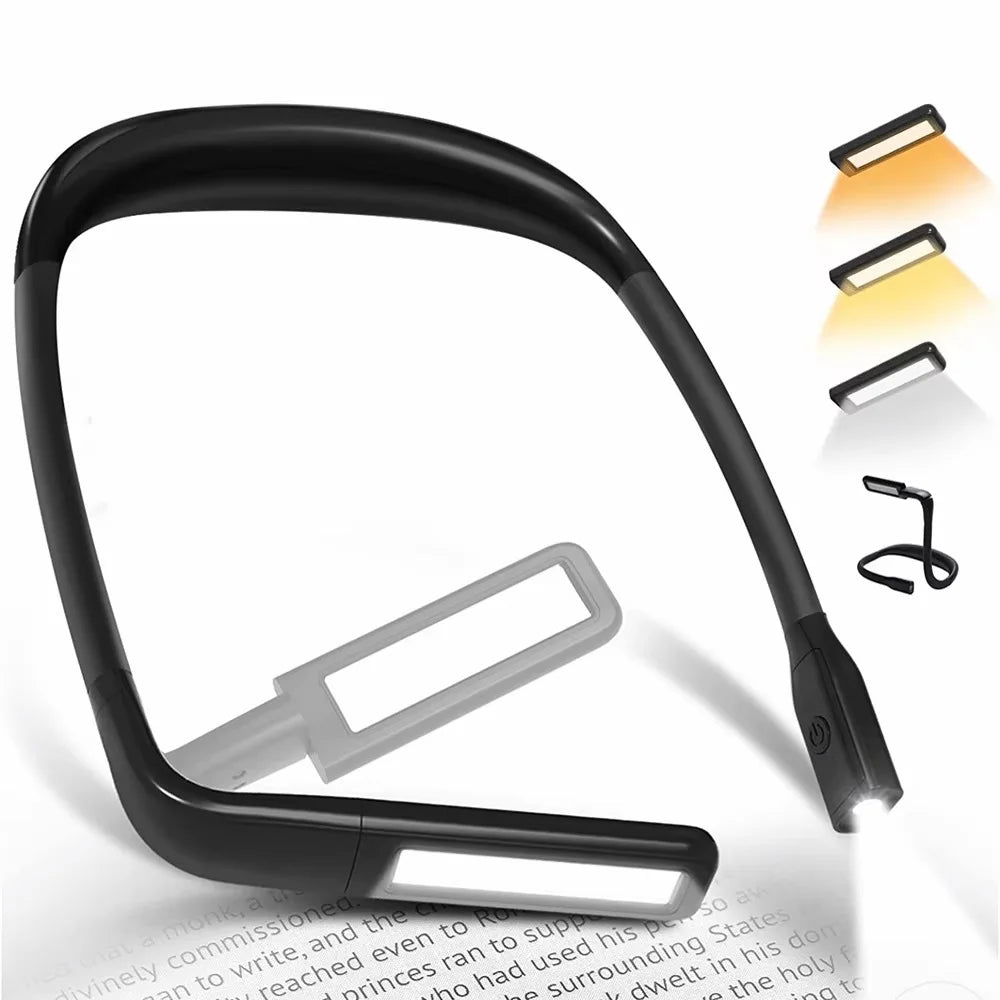 USB Rechargeable Reading Neck Light Hands Free Book Light for Bed Night
