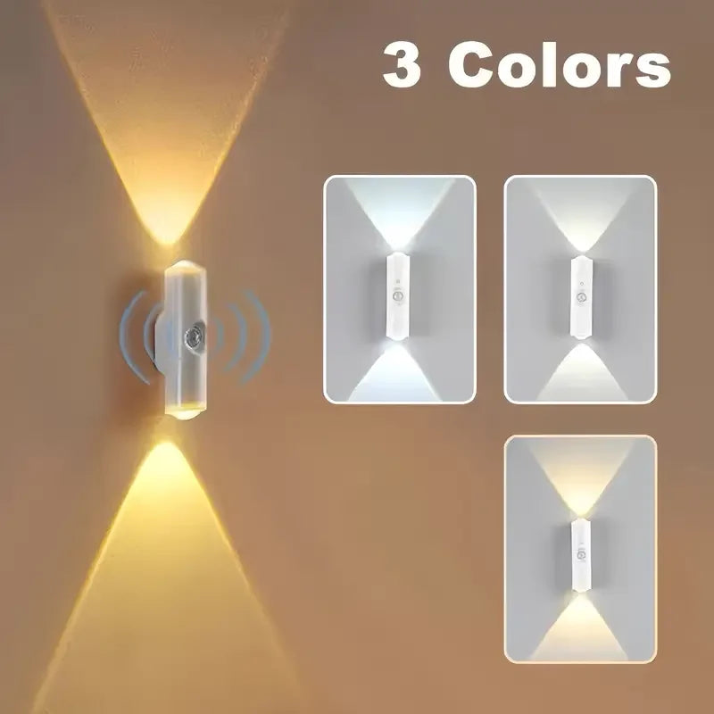 Cat Eye LED Wall Lamp – 2/4PCS Motion Sensor USB Rechargeable Night Light